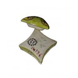 Figurine miniature tarraillette vert empire vase en céramique