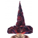Chapeau de sorcière somptueux voilé 55 cm