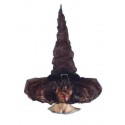 Chapeau de sorcière noir magnifique en tulle 55 cm