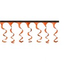 Guirlande Spirales orange métallique avec liseré araignée