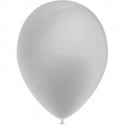 100 Ballons de Baudruche Métal Argent diamètre 27 centimètres de diamètre