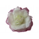 Fleur pour cheveux ou broche Rose blanc crème